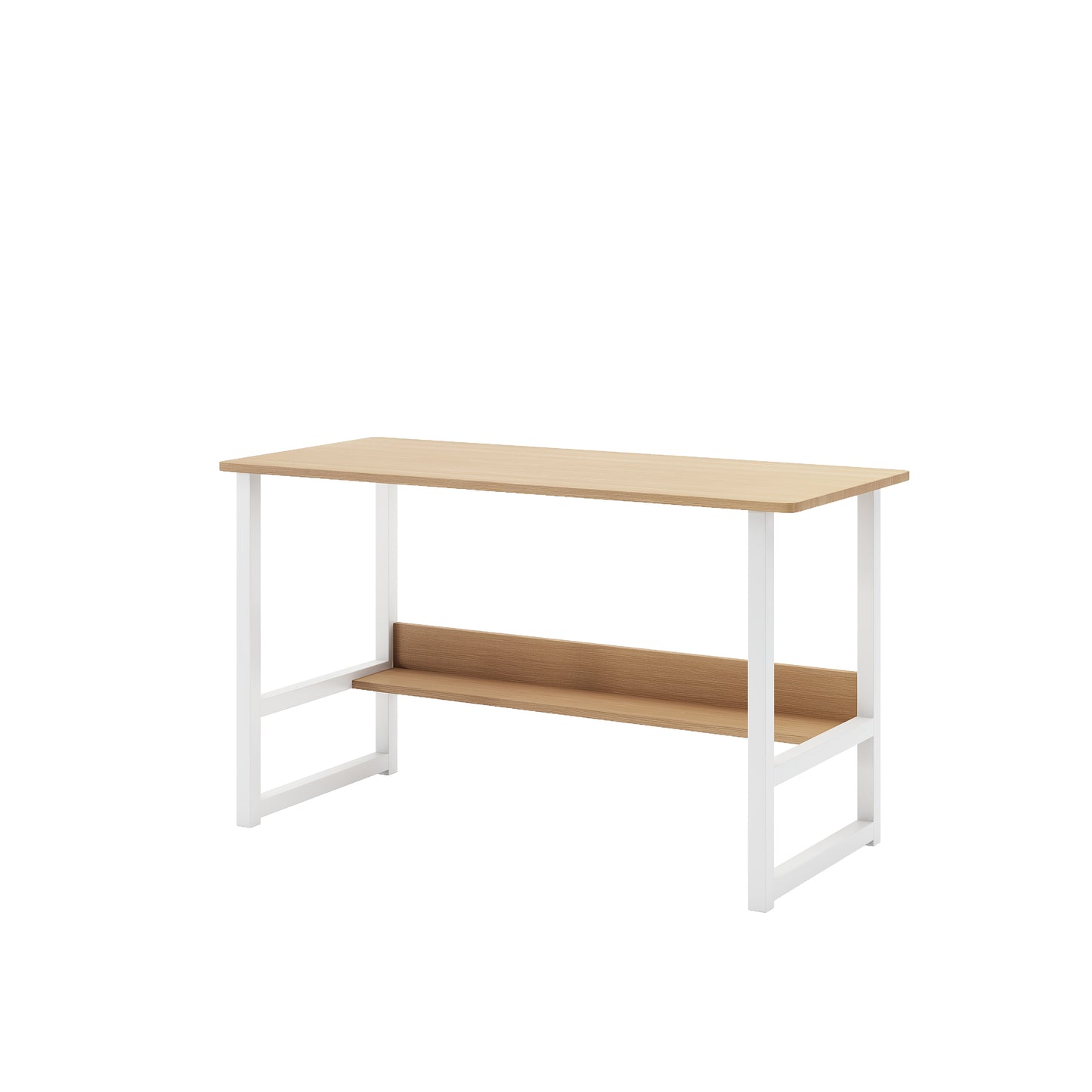 Computer Desk with Storage Rack, Simple Wooden Design for Bedrooms and Student Home Offices