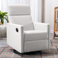 Modern Upholstered Rocker Nursery Chair Plush Seating Glider Swivel Recliner Chair Beige