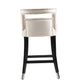 Suede Velvet Barstool with nailheads Dining Room Chair 2 pcs Set - 26 inch Seater height