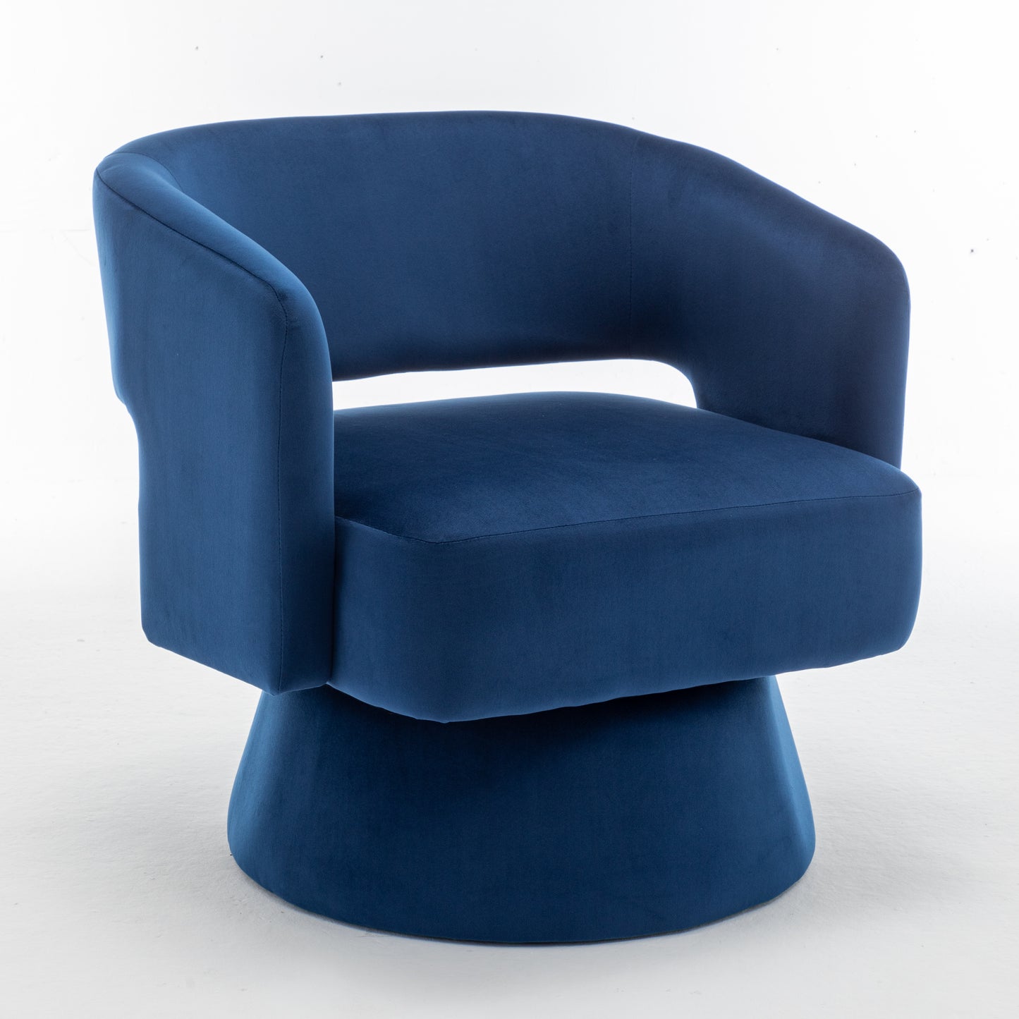 Swivel Barrel Chair, Velvet Accent Armchair 360 Degree Swivel Club Chair for Living Room Bedroom Reception Room