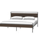 Ceres Metal Bed Black with Walnut wood Headboard&Footboard King