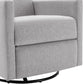 Modern Upholstered Rocker Nursery Chair Plush Seating Glider Swivel Recliner Chair Gray