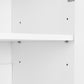 ON-TRANS Elegant Shoe Cabinet with Arched Doors and Drawers, Storage Side Panels, Adjustable Shelves and Solid Wood Legs, White