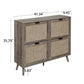 4 Door Shoe Rack, Freestanding Modern Shoe Storage Cabinet, for Entryway