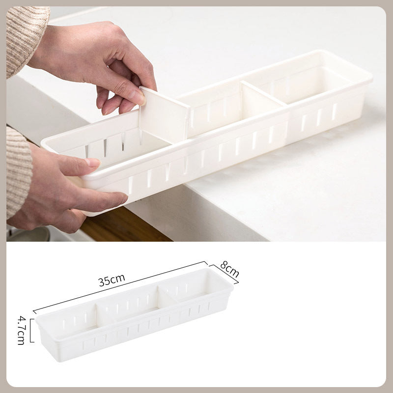 Japanese Style Desktop Drawer Storage Box Separate Kitchen Tableware Stationery Finishing Small Box Transparent Plastic Compartment Artifact