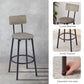 Bar Table Set with 4 Bar stools PU Soft seat with backrest Grey 47.24'' L x 23.62'' W x 35.43'' H