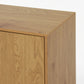 Storage cabinet with 3 drawers and adjustable shelves, medieval cabinet with doors in natural wood color