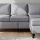 Light Grey Sofas with L-Shaped Design, Perfect for Families, Apartments, Dorms, and Compact Spaces