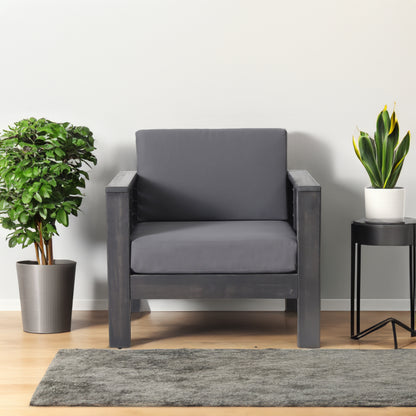 Acacia Wood Club Chairs Set of 2