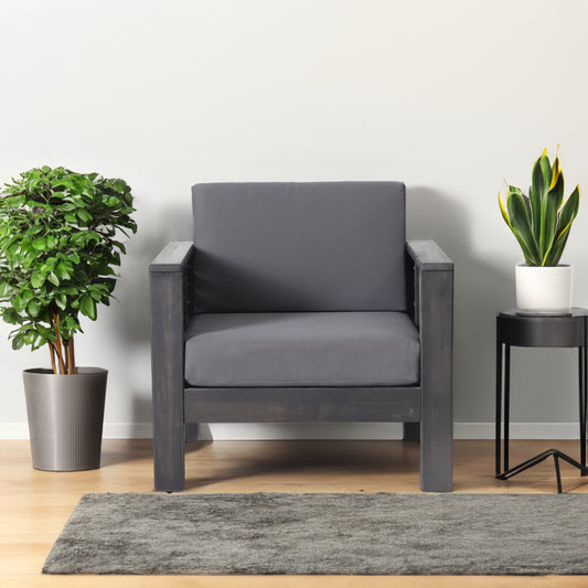 Acacia Wood Club Chairs Set of 2