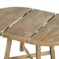 TREXM 5-Piece Farmhouse Dining Table Set with Round Extendable Table and 4 Upholstered Chairs, Natural Wood Wash