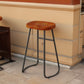 Stylish and Minimalist Bar Stools Set of 2 Counter Height Bar Stools for Kitchen Island Brown