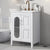 Bathroom Vanity with Sink, Bathroom Vanity Cabinet with Two Drawers and Door, Adjustable Shelf, Solid Wood and MDF, White