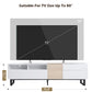 Modern TV Stand for 80-Inch TVs, Double Storage Space Media Console with Drop-Down Door, Entertainment Center