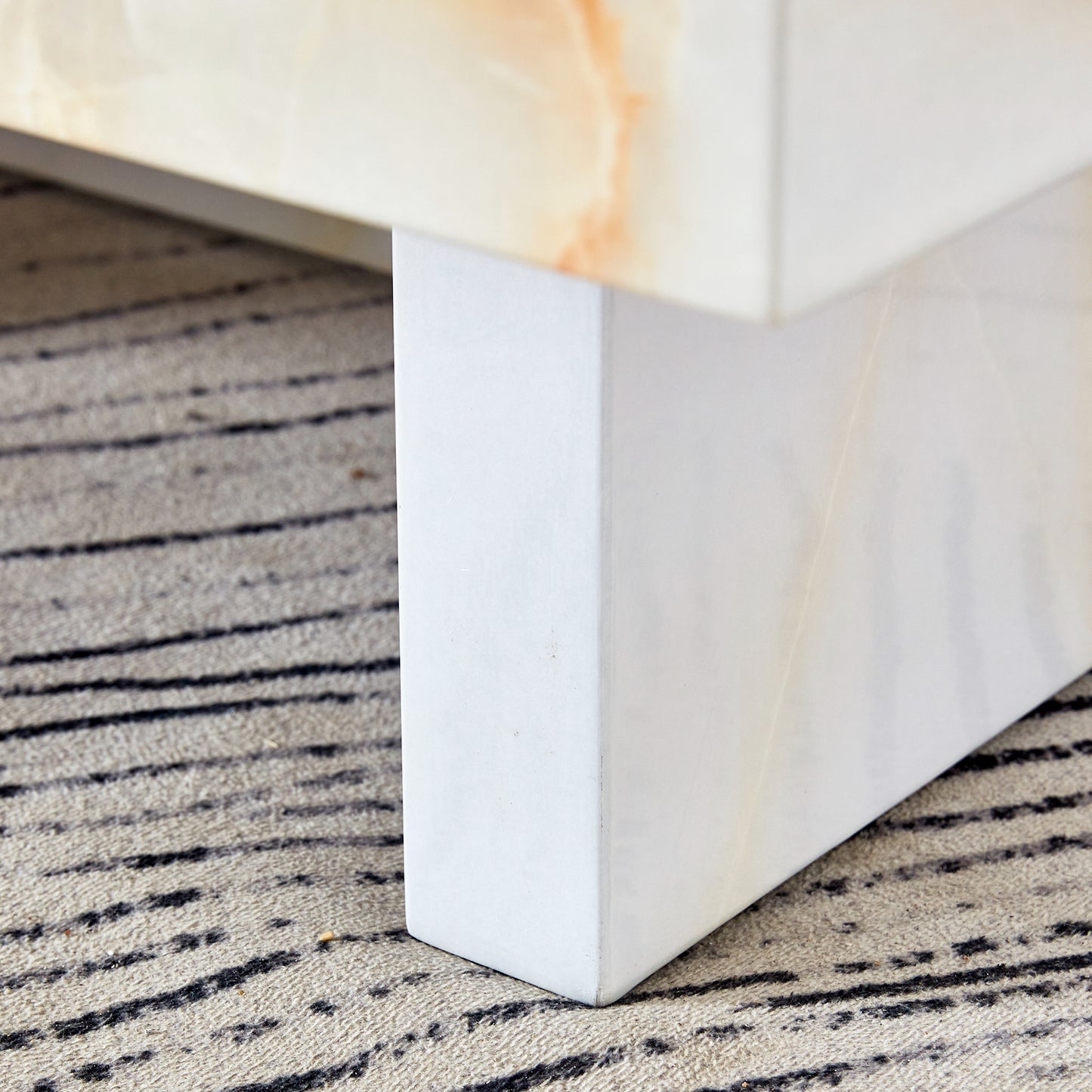 A modern and practical coffee table with imitation marble patterns made of MDF material