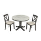 Orisfur 5 Pieces Dining Table and Chairs Set for 4 Persons Kitchen Room Solid Wood Table with 4 Chairs