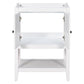 Bathroom Vanity Base Only, Soild Wood Frame, Bathroom Storage Cabinet with Doors and Open Shelf, White