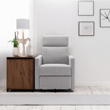 Modern Upholstered Rocker Nursery Chair Plush Seating Glider Swivel Recliner Chair Gray