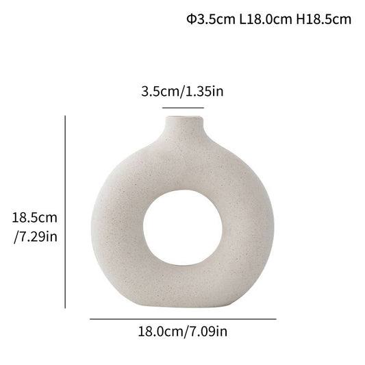 Unglazed spotted ceramic vase simple modern creative ornaments decoration