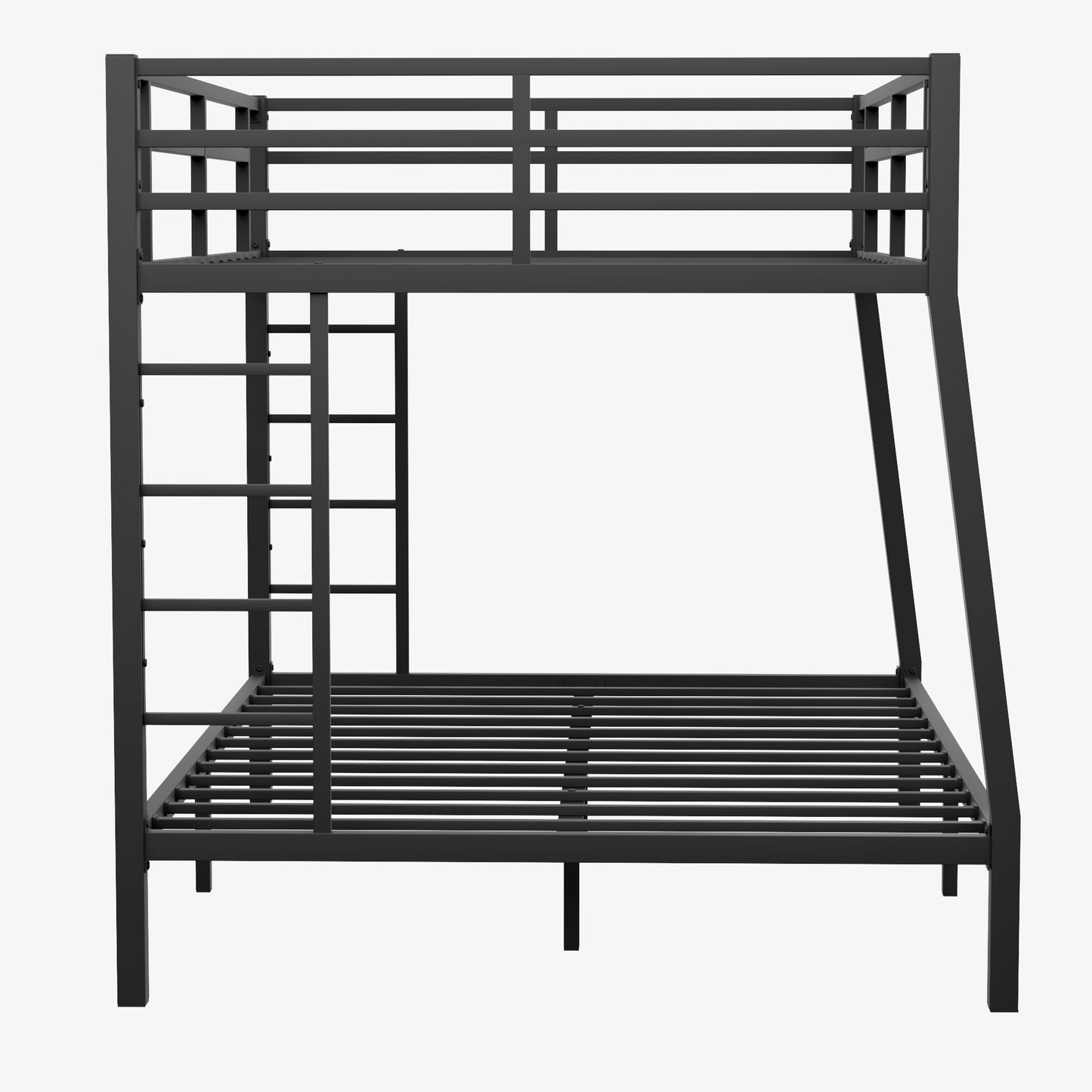 Metal Full XL Over Queen Bunk Bed for Teens and Adults, Space-Saving and Noise-Reduced Design