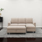 81" Reversible Sectional Couch with Storage Chaise, L-Shaped Sofa for Apartments in Warm Grey