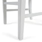 Roshan Farmhouse Acacia Wood Dining Chairs, Set of 2 in White