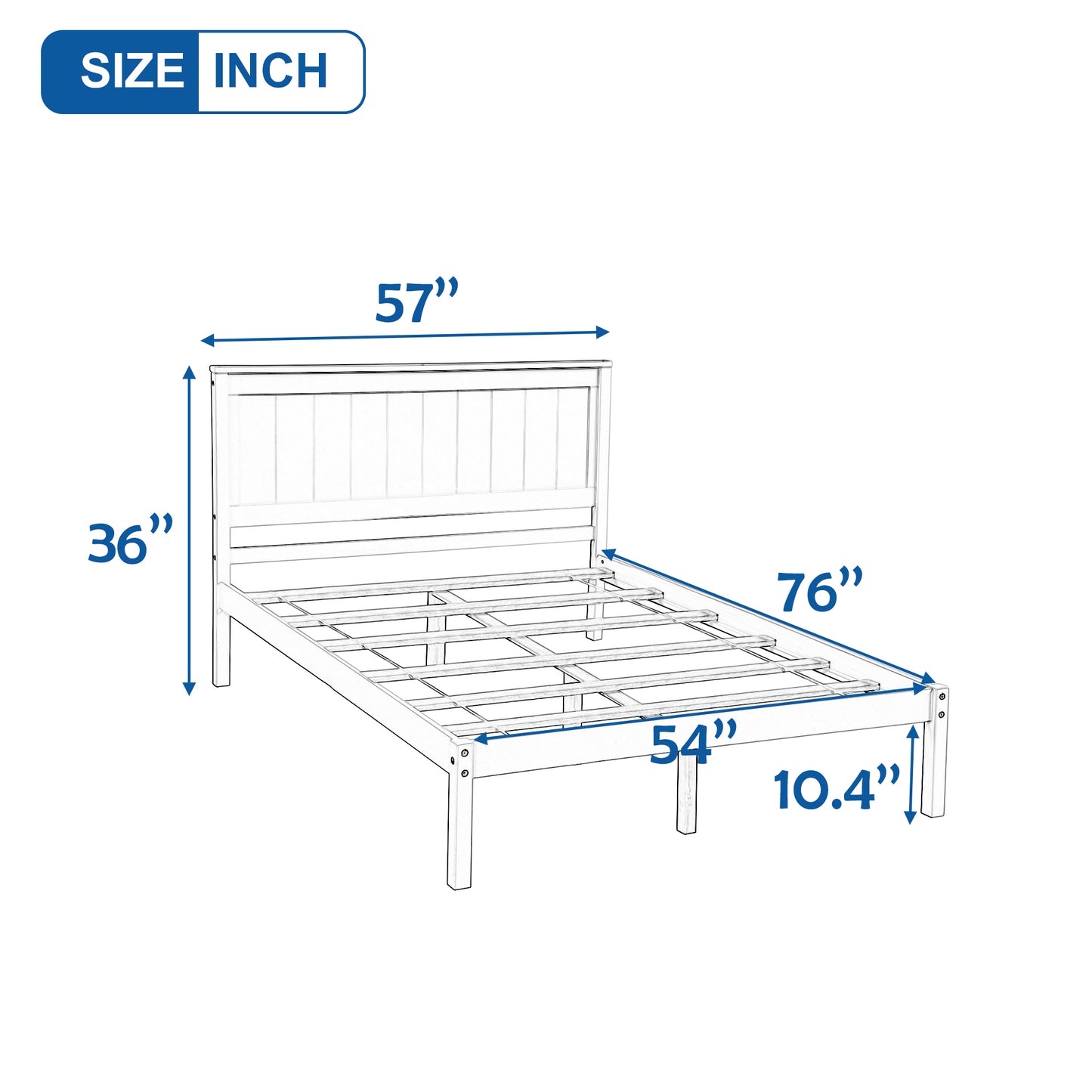 Platform Bed Frame with Headboard, Wood Slat Support, No Box Spring Needed  Full Espresso