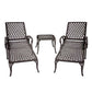 Aluminium Cast lounge chair 1pcs brown