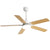 42 Inch Modern Ceiling Fan With 3 Color Dimmable Light 5 Blades Remote Control Reversible DC Motor White