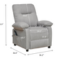 Recliner Chair with Message and Heater, Recliner Chair for Adult, Manual Control Message Chair