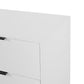 Modern characteristic storage cabinet side panel with glass sliding door and 3 drawers, dining table cabinet in white color