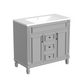 36" Bathroom Vanity with Top Sink, Modern Storage Cabinet with 2 Soft-Closing Doors and 2 Drawers