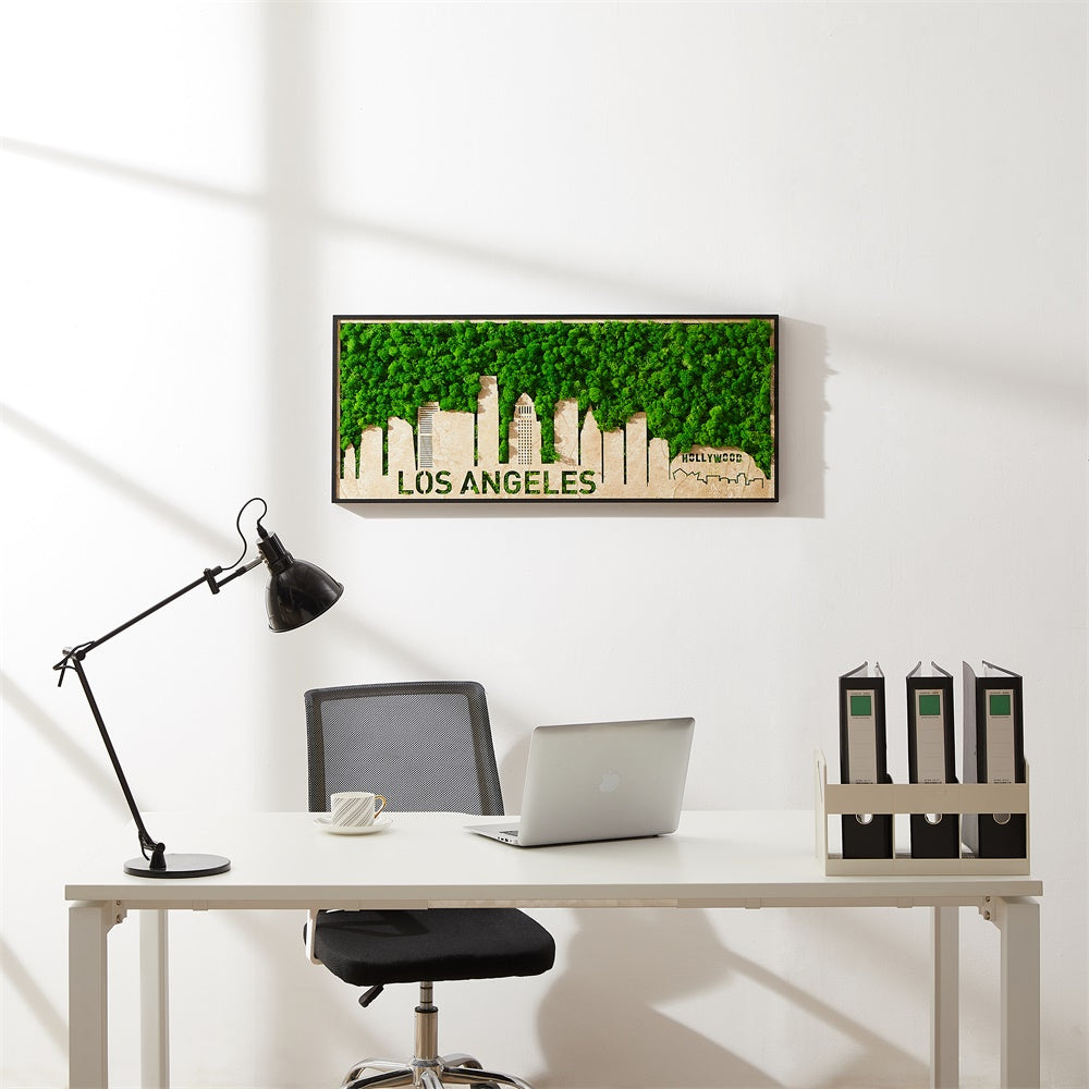 Los Angeles Moss City Silhouette Metal Wall Art Small