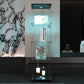 4 LED light glass display cabinets with door shelves, floor standing antique bookshelf