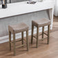 Bar Stools for Kitchen Counter Backless Faux Leather Stools Farmhouse Island Chairs (29 Inch Gray Set of 2) Change title: