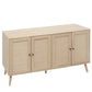 4-Door Accent Cabinet Sideboard Buffet with Adjustable Shelves, Stylish Storage for Entryways and Living Rooms