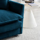 Ottoman Modern Style Club Chair with Chenille Cushions, Perfect for Living Rooms and Bedrooms, Blue