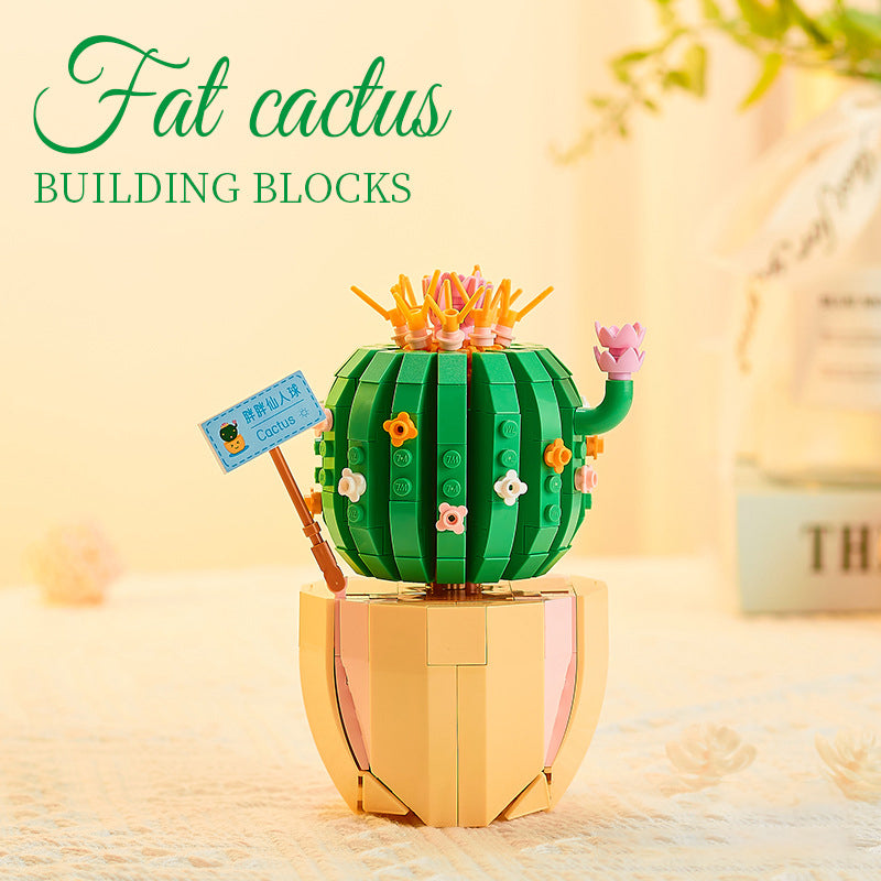 Succulent Blocks Assembled Plants Simulation Bouquet Potted Children's Toys Creative Ornaments Model