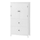 Bathroom Storage Cabinet, Cabinet with Two Doors and Drawers, Adjustable Shelf, MDF Board, White