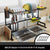 Black 65/85cm Stainless Steel Kitchen Dish Rack U Shape Sink Drain Rack Two layers Kitchen Storage Holder