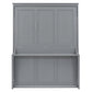 Queen Size Murphy Bed with Built-In Shelf, Space-Saving Design in Modern Gray Finish