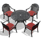 5-Piece Set Of Cast Aluminum Patio Furniture With Cushions