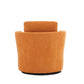 Rotating bucket chair  comfortable circular sofa chair in living room, 360 degree rotating bucket club chair (Yellow)