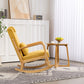 Rocking Chair Upholstered Fabric Rocking Armchair Indoor with High Backrest Glider Chairs and Lumbar Pillow for Living Room