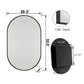 20x34 inch oval embedded medicine cabinet, metal frame bathroom cabinet with mirror and adjustable shelf matte black