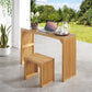 Pine Dining Bench and Table Set, Indoor Wood Design for Entryways, Living Rooms, and Kitchens