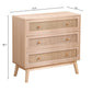 3-Drawers Rattan Storage Cabinet Rattan Drawer,for Bedroom,Living Room,Natural