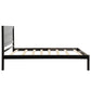 Platform Bed Frame with Headboard, Wood Slat Support, No Box Spring Needed Twin  Espresso