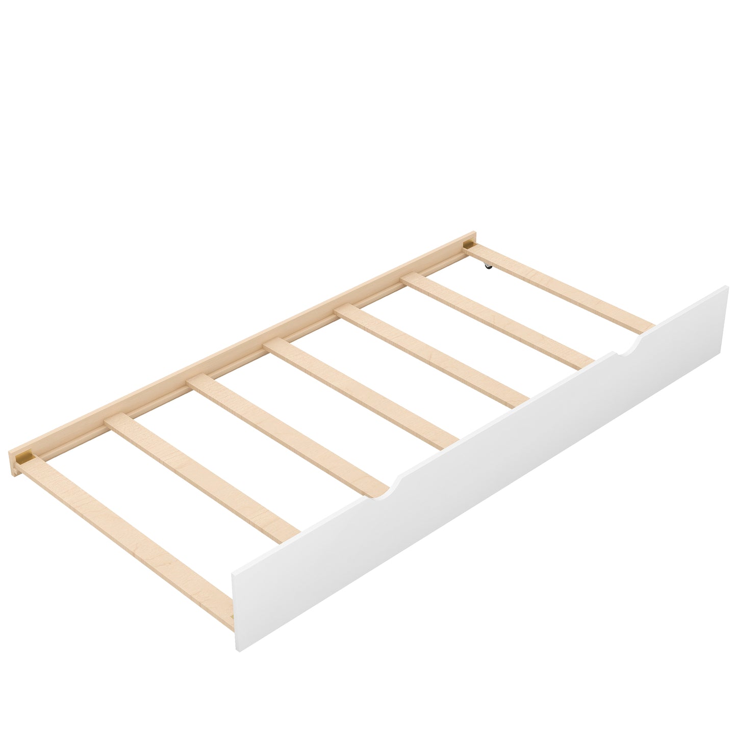 Twin over Pull-out Bunk Bed with Trundle  White