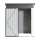 XWT016 Garden Metal Storage Lifter Shed Gray White 5x3x6ft outdoor storing tools Rainproof Hinge door version